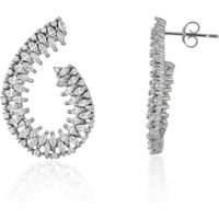 Chunky Spiral Helix Sterling Silver Earring