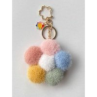 Colorful floret plush pendant