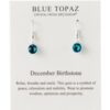 December Birthstone Drop Earrings Created with Blue Topaz Zircondia® Crystals buy online shopping cheap sale