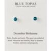 December (Blue Topaz) Birthstone Earrings Created with Zircondia® Crystals buy online shopping cheap sale