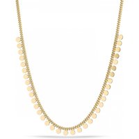 Disk Charm Coin Chain Necklace in Sterling Silver