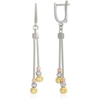 Dorissa Sterling Silver Drop Earring Multicolor Beads