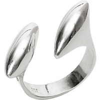 Double Marquise Sterling Silver Adjustable Ring