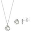 Dripping Molten Natural Textured Sterling Silver Authentic Pendant Necklace and Earring Set buy online shopping cheap sale