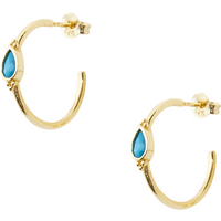 Drop Turquoise Solitaire Earring Sterling Silver – Turquoise