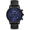 Emporio Armani AR11351 Chronograph Black Leather Men's Watch buy online shopping cheap sale