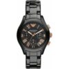 Emporio Armani AR1411 Emporio Black Ceramic Chronograph Women's Watch buy online shopping cheap sale