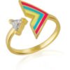 Enamel Arrow Ring In Sterling Silver buy online shopping cheap sale