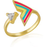 Enamel Arrow Ring In Sterling Silver