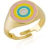 Enamel Round Sterling Silver Signet Ring buy online shopping cheap sale