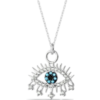 Evil Eye Earring Blue Eye Eyelash Sterling Silver Pendant Necklace buy online shopping cheap sale