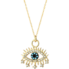 Evil Eye Earring Blue Eye Eyelash Sterling Silver Pendant Necklace buy online shopping cheap sale