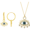 Evil Eye Earring Blue Eye Sterling Silver Pendant Eyelash Necklace and Earring Set buy online shopping cheap sale