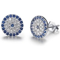 Evil Eye Sterling Silver Stud Earring