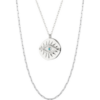 Eye Coin and Rectangular Chain Sterling Silver Evil Eye Necklace Set buy online shopping cheap sale