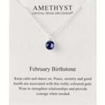 February (Amethyst) Birthstone Necklace Created with Zircondia® Crystals