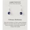 February Birthstone Drop Earrings Created with Amethyst Zircondia® Crystals buy online shopping cheap sale