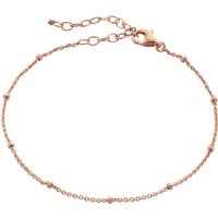 Fine Beaded Chain Bracelet Satellite in Sterling Silver