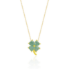 Four Leaf Clover Sterling Silver Necklace - Green buy online shopping cheap sale