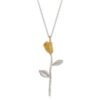 Gold Color Rose Sterling Silver Necklace buy online shopping cheap sale