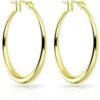 Gold Plated 30mm Hoop Earrings buy online shopping cheap sale