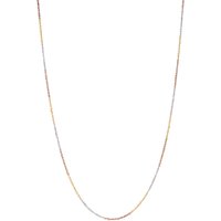 Gold Rose Gold and Silver Chain Necklace in Sterling Silver