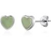 Green Aventurine Heart Stud Earrings buy online shopping cheap sale