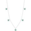 Green Star Sterling Silver Charm Necklace buy online shopping cheap sale