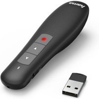 Hama X-Pointer Wireless Laser Presenter, 2.4GHz, USB Receiver, 12m Range, Volume Control, Scroll through Office Applications