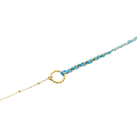 Handmade Rope Braided Sterling Silver Beaded Chain Friendship Bracelet