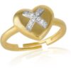 Heart X Adjustable Sterling Silver Ring buy online shopping cheap sale