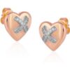 Heart X Sterling Silver Stud Earring buy online shopping cheap sale