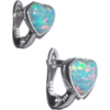 High Quality Japanese Opal Sterling Silver Heart Earrings buy online shopping cheap sale