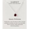 January (Garnet) Birthstone Necklace Created with Zircondia® Crystals
