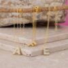 Jewelled Balloon Bubble Initial Necklace Sterling Silver Gold Vermeil buy online shopping cheap sale
