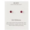 July (Ruby) Birthstone Earrings Created with Zircondia® Crystals buy online shopping cheap sale