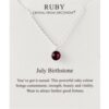 July (Ruby) Birthstone Necklace Created with Zircondia® Crystals