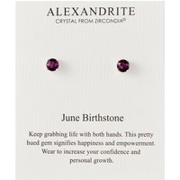 June (Alexandrite) Birthstone Earrings Created with Zircondia® Crystals