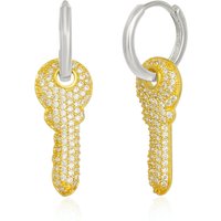 Key Silver Hoop Sterling Silver Earring