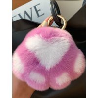 Kitten’s paws plush bag pendant