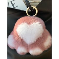 Kitten’s paws plush bag pendant