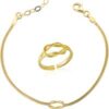 Knot Bracelet and Ring Set in Sterling Silver buy online shopping cheap sale