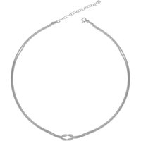 Knot Chain Choker Necklace in Sterling Silver