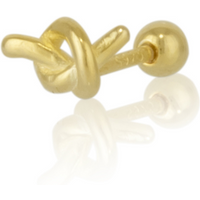 Knot Sterling Silver Piercing Earring