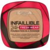 L'Oreal Infallible 24HR Fresh Wear Powder Foundation - Amber buy online shopping cheap sale