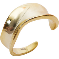 Large Contour Stack Sterling Silver Ring