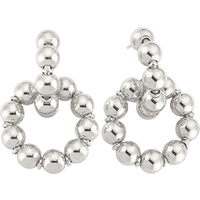 Large Lapped Bead Sterling Silver Earring