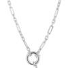Large Lock Sterling Silver Chain Necklace buy online shopping cheap sale