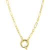 Large Lock Sterling Silver Chain Necklace buy online shopping cheap sale