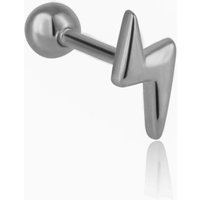 Lightning Bolt Bead Back Earring Sterling Silver